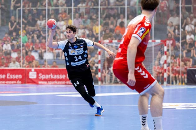29.05.2026, 33. Spieltag der 2. Handball Bundesliga, TuSEM Essen - HSG Nordhorn-Lingen. Ian Hütter (HSG Nordhorn-Lingen). Essen Am Hallo NRW Deutschland xRHR-FOTO DEx Copyright: DennisxEwert RHR-FOTOx RHR-FOTO DE