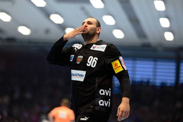 Dejan Milosavljev (Fuechse Berlin, 96) Kuss zu den Fans. GER, ThSV Eisenach gegen Fuechse Berlin, 1. Daikin Handballbundesliga, Handball, 30. Spieltag, Saison 2025 2026, 29.05.2026 GER, ThSV Eisenach gegen Fuechse Berlin, 1. Daikin Handballbundesliga, Handball, 30. Spieltag, Saison 2025 2026, 29.05.2026 Eisenach Copyright: xEibner-Pressefoto MartinxHerbstx EP_MHT