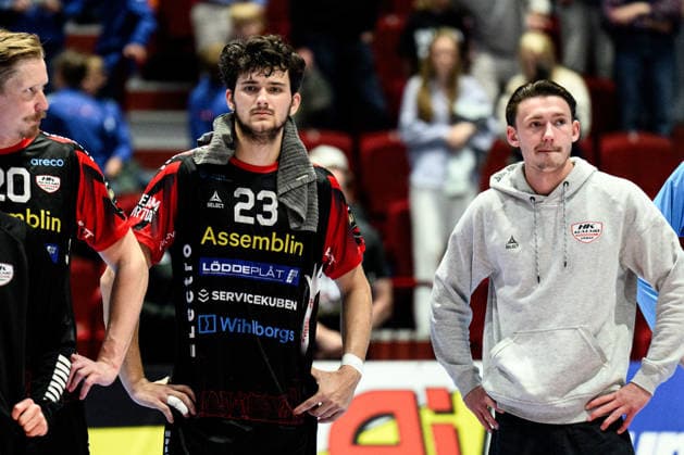 260529 HK Malmös Nikola Roganovic deppar efter final fyra i Handbollsligan herr mellan HK Malmö och IFK Kristianstad den 29 maj 2026 i Malmö. Copyright: MATHILDAxSCHULER BB260529MA124