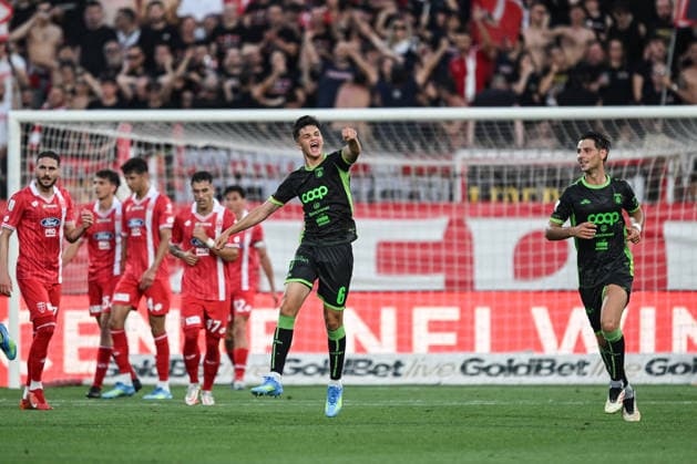 FOOTBALL - Serie B - Playoffs - Final - AC Monza vs US Catanzaro Photo by IPA ABACAPRESS.COM85167493 - Jack Fellipe of US Catanzaro celebrating after a goal during the Italian Serie BKT second leg Final football match between AC Monza and US Catanzaro on 29 of May 2026 at U-Power stadium in Monza, Italy. Photo Tiziano Ballabio Monza Italy  Copyright: xIPAxSport ABACAx