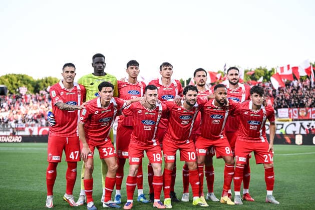 FOOTBALL - Serie B - Playoffs - Final - AC Monza vs US Catanzaro Photo by IPA ABACAPRESS.COM85167390 - Lineup of AC Monza during the Italian Serie BKT second leg Final football match between AC Monza and US Catanzaro on 29 of May 2026 at U-Power stadium in Monza, Italy. Photo Tiziano Ballabio Monza Italy  Copyright: xIPAxSport ABACAx