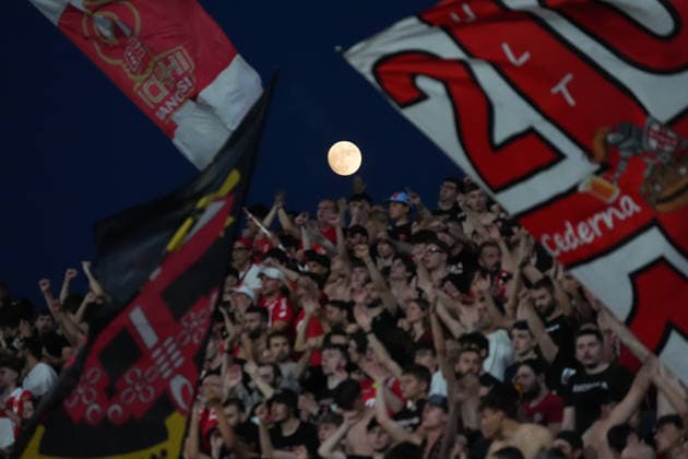 I tifosi dell AC Monza durante la partita tra Monza e Catanzaro, del Campionato italiano di calcio Serie BKT 2025 2026, Venerdi 29 Maggio 2026, - calcio ( Photo by Alessio Morgese LaPresse )  Copyright: xAlessioxMorgesex xLaPressex