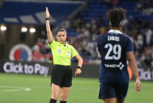 Football : OL Lyonnes vs Paris FC- final French Ligue Arkema - 29 05 2026 Referee DAUPEUX Elisa during the Final French Ligue Arkema match between OL Lyonnes and Paris FC at the Groupama stadium Lyon ,on May 29 2026 LYONFrance  Copyright: xMouradxAllilix