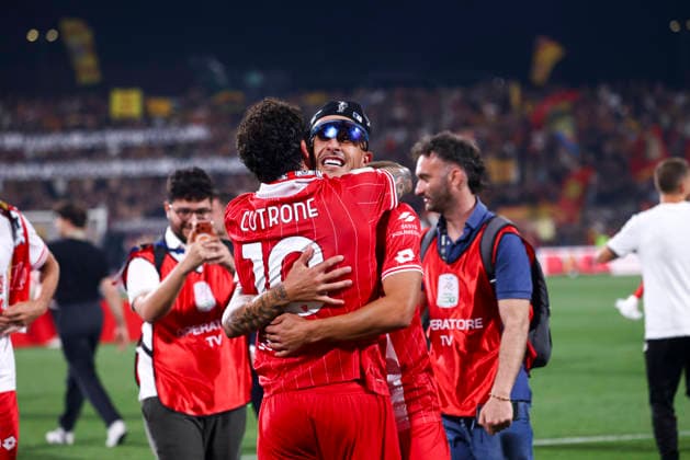 Monza v Catanzaro - Serie B Playoff Final Dany Mota and Patrick Cutrone celebrate Serie A promotion during the Serie B match between AC Monza and Catanzaro at U-Power Stadium in Monza, Italy, on May 29, 2026. Monza Italy  Copyright: xMairoxCinquettix originalFilename:cinquetti-acmonzav260529_np0rY