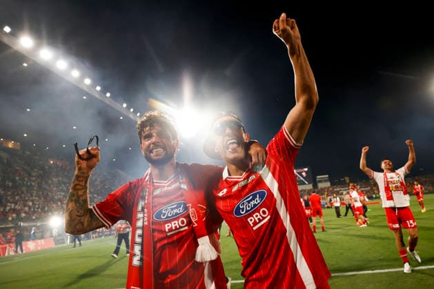 Monza v Catanzaro - Serie B Playoff Final Dany Mota and Patrick Cutrone celebrate Serie A promotion during the Serie B match between AC Monza and Catanzaro at U-Power Stadium in Monza, Italy, on May 29, 2026. Monza Italy  Copyright: xMairoxCinquettix originalFilename:cinquetti-acmonzav260529_npS42