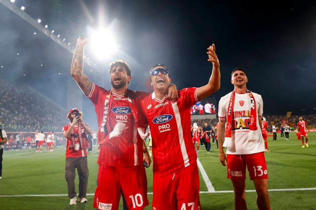 Monza v Catanzaro - Serie B Playoff Final Dany Mota and Patrick Cutrone celebrate Serie A promotion during the Serie B match between AC Monza and Catanzaro at U-Power Stadium in Monza, Italy, on May 29, 2026. Monza Italy  Copyright: xMairoxCinquettix originalFilename:cinquetti-acmonzav260529_npchn