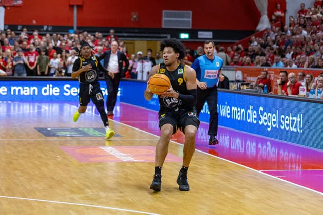 Tylan James Pope (Bozic Estriche Knights Kirchheim, 09) GER, Giessen46ers vs. Bozic Estriche Knights Kirchheim, BARMER 2. Basketball Bundesliga, Playoffs Halbfinale Spiel 4, Saison 2025 2026, 29.05.2026 GER, Giessen46ers vs. Bozic Estriche Knights Kirchheim, BARMER 2. Basketball Bundesliga, Playoffs Halbfinale Spiel 4, Saison 2025 2026, 29.05.2026 Giessen Copyright: xEibner-Pressefoto NinaxSanderx EP_NSR