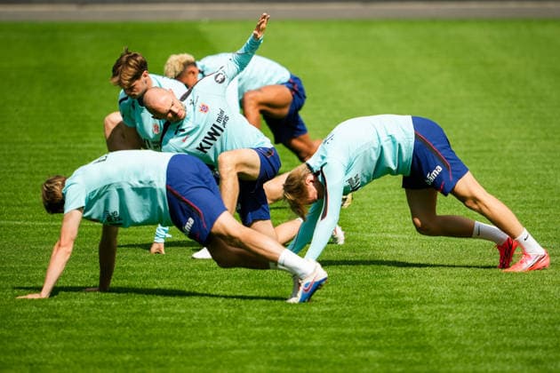 Training with the Norwegian men s national football team Oslo 20260530 Fredrik Aursnes during training with the Norwegian men s national football team at Ullevaal Stadium on Saturday Photo Beate Oma Dahle NTB Oslo Norway EDITORIAL USE ONLY RESTRICTED USE FOR BETTING COMPANIES  Copyright: xBeatexOmaxDahlex xNTBx