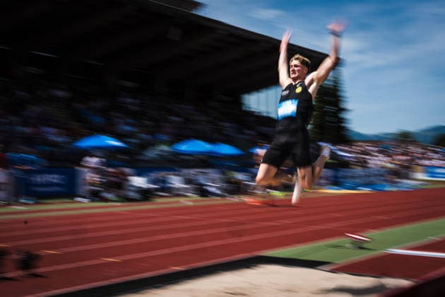 51. Hypomeeting, Goetzis (AT), 30.05.2026 GOETZIS, SWITZERLAND - MAY 30: Finley GAIO of Switzerland competes in the long jump of the mens decathlon at the 51. Hypomeeting, Goetzis (AT) on May 30, 2026 in Goetzis, Switzerland. Copyright: xBEAUTIFULxSPORTS UlfxSchillerx