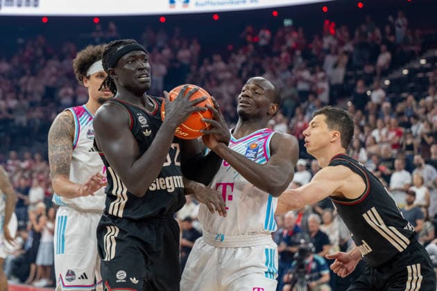 Wenyen Gabriel 32 (FC Bayern Basketball), FC Bayern Basketball vs. Telekom Baskets Bonn, BBL, Halbfinale 1, 30.05.2026 Muenchen Bayern Deutschland