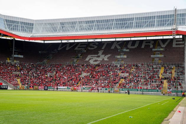 30.05.2026, xdaymx, Fussball Oberliga Rheinland-Pfalz Saar, 1.FC Kaiserslautern - FV Eppelborn Fritz Walter Stadion, Westtribüne beim Finalabschluss der U21, U 21 (DFL DFB REGULATIONS PROHIBIT ANY USE OF PHOTOGRAPHS as IMAGE SEQUENCES and or QUASI-VIDEO) Kaiserslautern