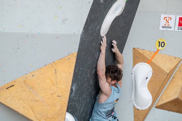 May 30, 2026, Madrid, Madrid, Spain: THORBEN PERRY BLOEM of Germany competes during the men s boulder semifinal at the IFSC World Climbing Series in Madrid Men s Boulder Semifinals At The 2026 World Climbing Series Madrid.  - ZUMAd308 20260530_zsp_d308_045 Copyright: xJuanxCarlosxLucasx