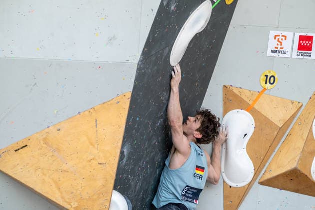 May 30, 2026, Madrid, Madrid, Spain: THORBEN PERRY BLOEM of Germany competes during the men s boulder semifinal at the IFSC World Climbing Series in Madrid Madrid Spain - ZUMAd308 20260530_zsp_d308_044 Copyright: xJuanxCarlosxLucasx
