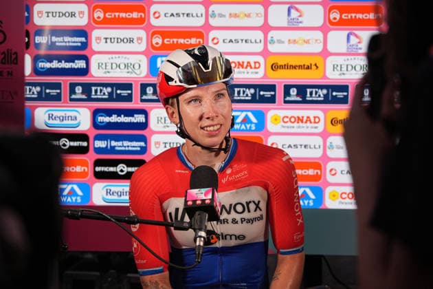 Netherlands™s Lorena Wiebes of Team SD Worx - Protime™s winner of the stage during interview after Stage 1 of the Giro d™Italia Women, from Cesenatico to Ravenna, Italy, Saturday May 30, 2026  Copyright: xMarcoxAlpozzi LaPressex