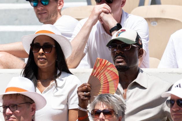 2026 French Open - Celebrities In Stand Day 7 NB Harry Roselmack, Jennifer Galap in stand day 7 during the 2026 French Open at Roland Garros on May 30, 2026 in Paris, France. Photo by Nasser Berzane ABACAPRESS.COM  Copyright: xBerzanexNasser ABACAx