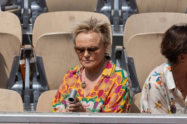 2026 French Open - Celebrities In Stand Day 7 NB Muriel Robin in stand day 7 during the 2026 French Open at Roland Garros on May 30, 2026 in Paris, France. Photo by Nasser Berzane ABACAPRESS.COM  Copyright: xBerzanexNasser ABACAx