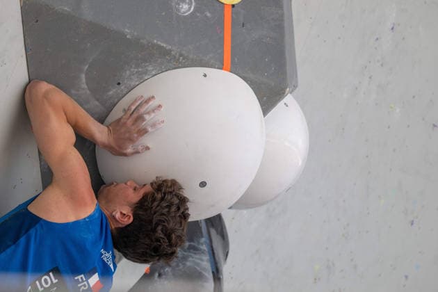 May 30, 2026, Madrid, Madrid, Spain: MEJDI SCHALCK of France competes during the men s boulder semifinal at the IFSC World Climbing Series in Madrid Madrid Spain - ZUMAd308 20260530_zsp_d308_065 Copyright: xJuanxCarlosxLucasx