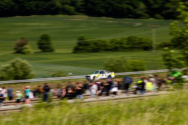 30.05.2026, GER, Motorsport Rallyesport, Maenner Frauen, Saison 2026, 61. RSC-Rallye Wartburg RSC Rallye Super Cup powered by Carunion org. MC Eisenach SCHUBERT, Rene (DEU) RAAB, Nadine (DEU) (Bmw E30 318is Rene Schubert) Am Samstagnachmittag gingen die Teilnehmer Fahrer auf die letze Wertungsprüfung Flachsgrund powered by Formella Bau GmbH. 99817 Eisenach Festplatz Spicke Thüringen Deutschland