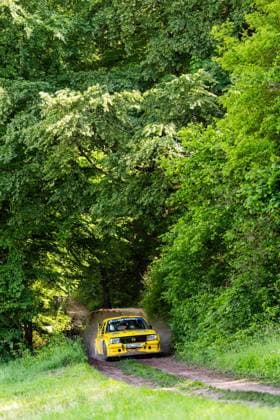 30.05.2026, GER, Motorsport Rallyesport, Maenner Frauen, Saison 2026, 61. RSC-Rallye Wartburg RSC Rallye Super Cup powered by Carunion org. MC Eisenach RAUSCH, Michael (DEU) SCHMIDT, Volker (DEU) (Opel Ascona B 16 V) Am Samstagnachmittag gingen die Teilnehmer Fahrer auf die letze Wertungsprüfung Flachsgrund powered by Formella Bau GmbH. 99817 Eisenach Festplatz Spicke Thüringen Deutschland