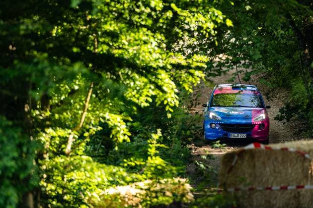 30.05.2026, GER, Motorsport Rallyesport, Maenner Frauen, Saison 2026, 61. RSC-Rallye Wartburg RSC Rallye Super Cup powered by Carunion org. MC Eisenach MC Eisenach e.V. im ADAC KALLENSEE, Patrick (DEU) STUETZER, Christian (DEU) (Opel Adam R2) Am Samstagnachmittag gingen die Teilnehmer Fahrer auf die letze Wertungsprüfung Flachsgrund powered by Formella Bau GmbH. 99817 Eisenach Festplatz Spicke Thüringen Deutschland