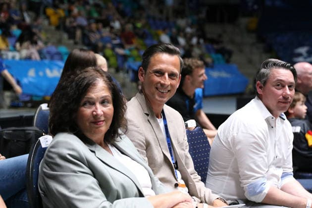 In der Mitte Geschaeftsfuehrer TTBL , Nico Stehle. GER Frankfurt TTBL Liebherr Finale Four FC Saarbruecken vs. SV Werder Bremen, Tischtennis Suewag Energie Arena 30.05.2026. GER Frankfurt TTBL Liebherr Finale Four Tischtennis Suewag Energie Arena FC Saarbruecken vs. SV Werder Bremen Deutsche Meiterschaft 30.05.2026. Frankfurt Copyright: xEibner-Pressefoto JoergxHirschx EP_JHH