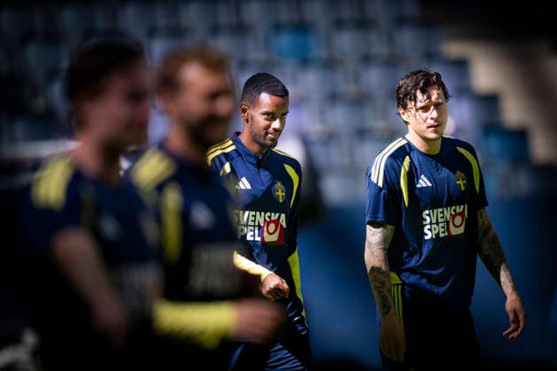 STOCKHOLM, SVERIGE 20260531 Alexander Isak och Victor Nilsson Lindelöf under herrlandslagets träning pa Strawberry Arena pa söndagen, inför mandagens vänskapsmatch mot Norge och kommande VM i USA. STOCKHOLM SVERIGE x10050x Copyright: xPontusxLundahl TTx FOTBOLLSLANDSLAGET TRÄNING