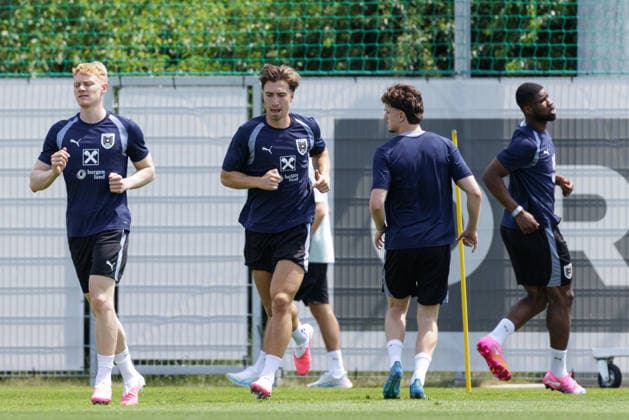 SOCCER - AUT vs TUN, test match VIENNA,AUSTRIA,31.MAY.26 - SOCCER - OEFB international test match, Austria vs Tunisia, preview, training team AUT. Image shows Nicolas Seiwald, David Affengruber, Paul Wanner and Kevin Danso (AUT).  GEPAxpictures xArminxRauthner