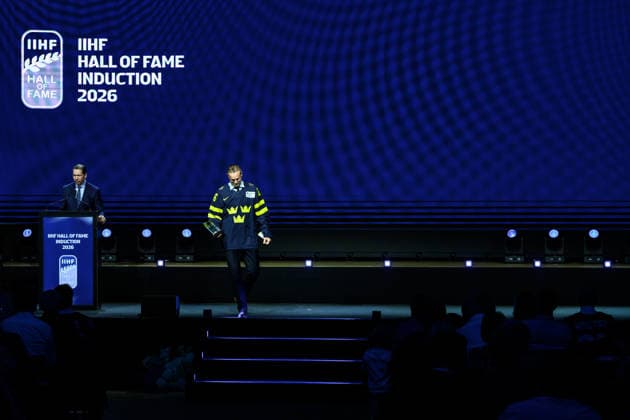 260531 Niklas Kronwall during the IIHF Hall of Fame Ceremony on May 31, 2026 in Zürich. Photo: Jesper Zerman BILDBYRAN kod JZ JZ0740 ishockey Ice hockey, Eishockey iihf hall of fame ceremony ceremoni bbeng Copyright: JESPERxZERMAN BB260531JZ004