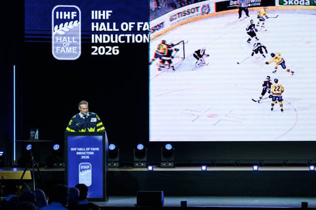 260531 Niklas Kronwall during the IIHF Hall of Fame Ceremony on May 31, 2026 in Zürich. Photo: Jesper Zerman BILDBYRAN kod JZ JZ0740 ishockey Ice hockey, Eishockey iihf hall of fame ceremony ceremoni bbeng Copyright: JESPERxZERMAN BB260531JZ005