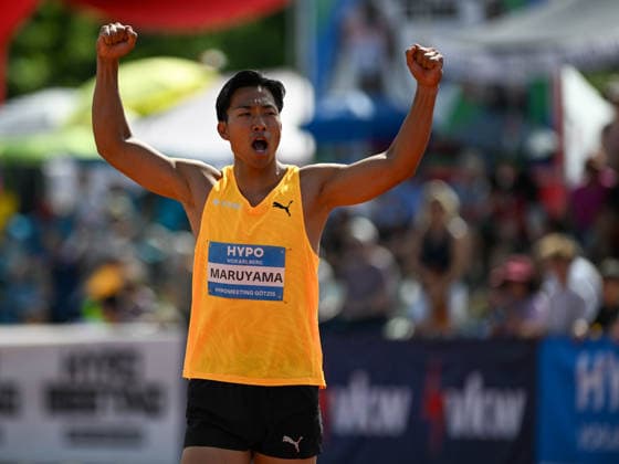 ATHLETICS - Hypomeeting Goetzis 2026 GOETZIS,AUSTRIA,31.MAY.26 - ATHLETICS - World Athletics Combined Events Tour, Hypomeeting, decathlon, 110m hurdles. Image shows the rejoicing of Yuma Mauyama (JPN).  GEPAxpictures xOliverxLerch