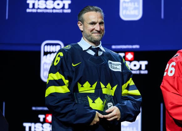 260531 Niklas Kronwall during the IIHF Hall of Fame Ceremony on May 31, 2026 in Zürich. Photo: Jesper Zerman BILDBYRAN kod JZ JZ0740 ishockey Ice hockey, Eishockey iihf hall of fame ceremony ceremoni bbeng Copyright: JESPERxZERMAN BB260531JZ011