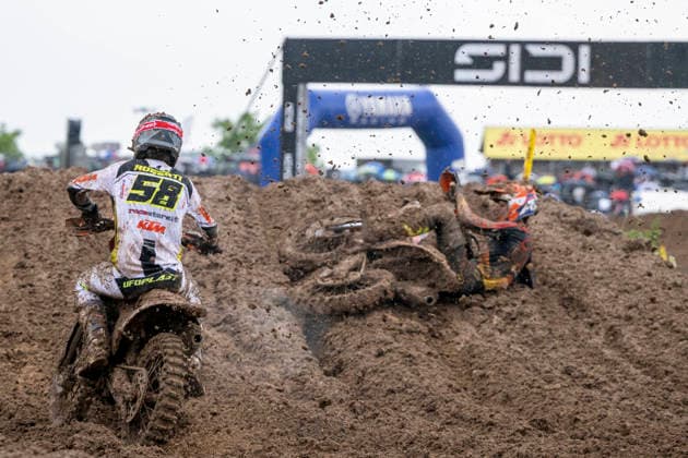 MXGP of Teutschenthal 2026 Teutschenthal, Deutschland 31. Mai 2026 Im Bild:v.li.Roberti Andrea KTM ITA FMI RACESTORE KTM RACING TEAM Teutschenthal Motocross Strecke Talkessel Sachsen-Anhalt Deutschland