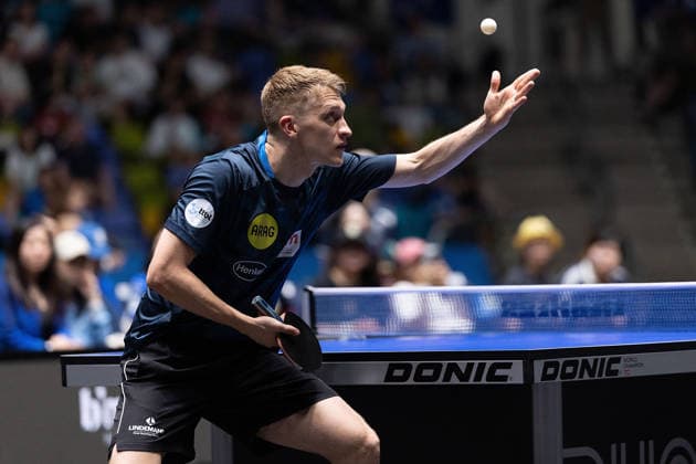 Anton Kaellberg (SWE, Borussia Duesseldorf) in action during the final matches of the Liebherr TTBL Final4 Borussia Düsseldorf - FC Saarbrücken Tischtennis at the Süwag Energie ARENA on May 31, 2026, in Frankfurt, Germany Copyright: JoaquimxFerreira