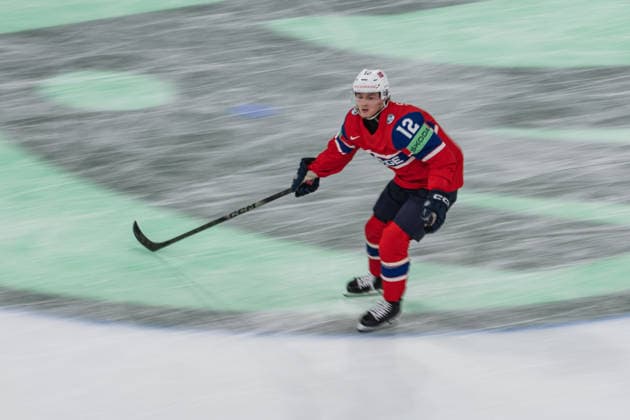 ZURICH, ZURICH - MAY 31: Noah Steen of Norway during the Bronze Medal Game between Canada and Norway of the 2026 IIHF World Championship, WM, Weltmeisterschaft at Swiss Life Arena on May 31, 2026 in Zurich, Zurich, Switzerland. Copyright: xLivioxBaeriswylx xSPPx Sportspressphoto_SPR157740