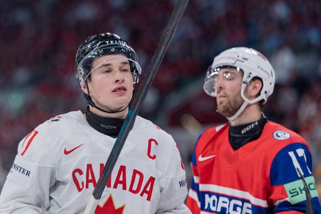 Sport Bilder des Tages 31 05 2026, Zurich, Swiss Life Arena, Ice hockey, Eishockey World Championships: Bornze Medal Game: Canada - Norway, 71 Macklin Celebrini (Canada) Zurich Swiss Life Arena Zurich Switzerland Copyright: xJustPictures.ch StefanxEmchx jp-de-StEm-DSC0037620260531