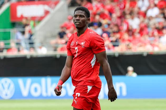 Breel Embolo (Schweiz, 07) , Schweiz, Fussball, Freundschaftsspiel, Schweiz vs. Jordanien, 31.05.2026, St. Gallen Kybunpark Hessen Schweiz Copyright: xGrantxHubbsx