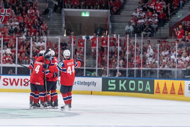 31 05 2026, Zurich, Swiss Life Arena, Ice hockey, Eishockey World Championships: Bornze Medal Game: Canada - Norway, Torjubel Norwegen zum 0:2. Zurich Swiss Life Arena Zurich Switzerland Copyright: xJustPictures.ch StefanxEmchx jp-de-StEm-DSC0057120260531