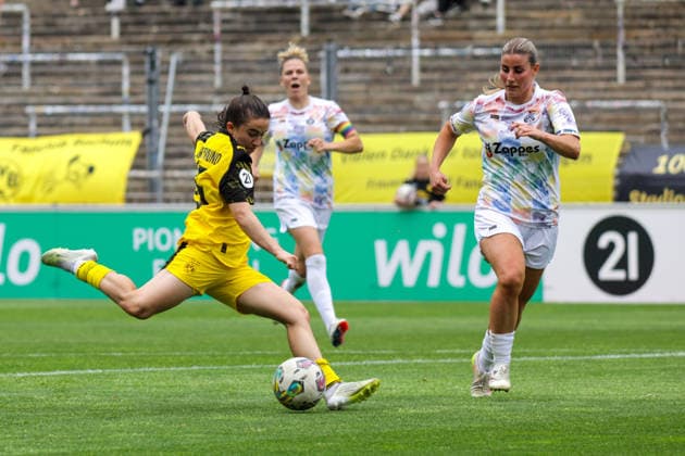 31.05.2026, xgrfx, Fussball Frauen Regionalliga West, Borussia Dortmund - Vorwärts Spoho Köln v.l. Marina Scholz (Borussia Dortmund) (DFL DFB REGULATIONS PROHIBIT ANY USE OF PHOTOGRAPHS as IMAGE SEQUENCES and or QUASI-VIDEO) Stadion Rote Erde