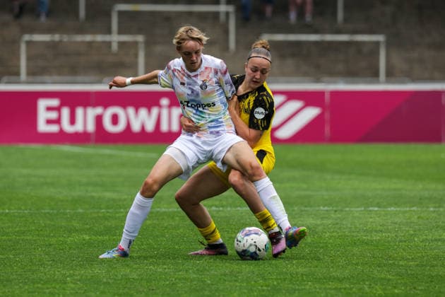 31.05.2026, xgrfx, Fussball Frauen Regionalliga West, Borussia Dortmund - Vorwärts Spoho Köln v.l. Mia Sophie Böger (Borussia Dortmund) (DFL DFB REGULATIONS PROHIBIT ANY USE OF PHOTOGRAPHS as IMAGE SEQUENCES and or QUASI-VIDEO) Stadion Rote Erde