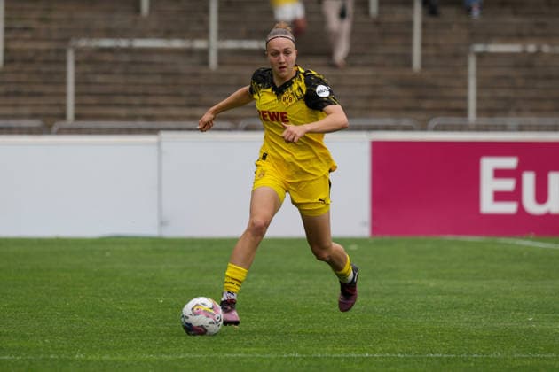 31.05.2026, xgrfx, Fussball Frauen Regionalliga West, Borussia Dortmund - Vorwärts Spoho Köln v.l. Mia Sophie Böger (Borussia Dortmund) (DFL DFB REGULATIONS PROHIBIT ANY USE OF PHOTOGRAPHS as IMAGE SEQUENCES and or QUASI-VIDEO) Stadion Rote Erde
