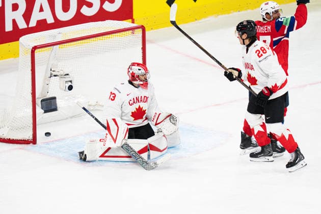 IPA85214583 - 27 MARTINSEN Andrea sscored for Norway (Assisted by 28 BRANDSEGG-NYGARD Michael and 4 JOHANNESEN Johannes). during IIHF World Championship, WM, Weltmeisterschaft - Bronze Medal - Canada vs Norway, Ice hockey, Eishockey in Zurich, Switzerland, May 31 2026  Copyright: xAndreaxRe IPAxSportx xx 85214583
