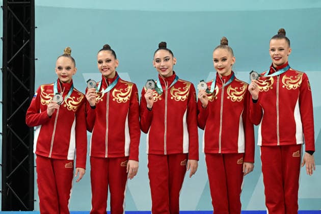 OTHER - Gymnastics - European Championships in Rhythmic gymnastics, Rhythmische Sportgymnastik, RSG Photo by IPA ABACAPRESS.COM85215810 - Russia group silver medal during European Championships in Rhythmic Gymnastics, Gymnastics in Varna, Bulgaria, May 31 2026 Varna Bulgaria  Copyright: xIPAxSport ABACAx