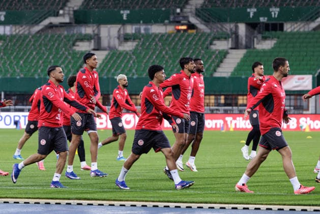 SOCCER - AUT vs TUN, test match VIENNA,AUSTRIA,31.MAY.26 - SOCCER - OEFB international test match, Austria vs Tunisia, preview, training team TUN. Image shows the team of TUN.  GEPAxpictures xArminxRauthner