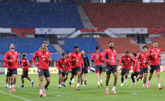 SOCCER - AUT vs TUN, test match VIENNA,AUSTRIA,31.MAY.26 - SOCCER - OEFB international test match, Austria vs Tunisia, preview, training team TUN. Image shows the team of TUN.  GEPAxpictures xArminxRauthner