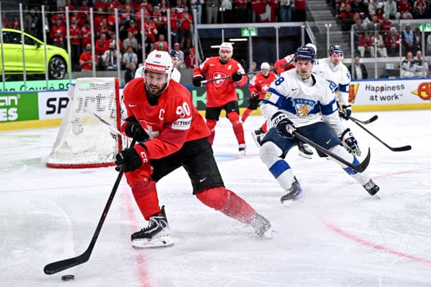 ZURICH, SWITZERLAND - MAY 31: Roman Josi of Switzerland in action chased by Urho Vaakanainen of Finland during the 2026 IIHF Ice hockey, Eishockey World Championship, WM, Weltmeisterschaft Switzerland Gold Medal game between Switzerland and Finland at Swiss Life Arena on May 31, 2026 in Zurich, Zurich. Zurich Swiss Life Arena Zurich Switzerland Copyright: xJustPictures.ch AndreaxBrancax jp-en-EuSpIm-JP7_ANB_SuiFin_31052026_9154