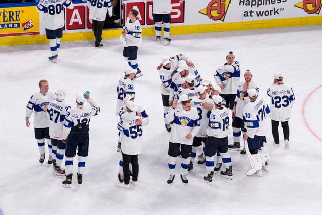 ZURICH, SWITZERLAND - MAY 31: Finland is IIHF World Champion during the 2026 IIHF Ice hockey, Eishockey World Championship, WM, Weltmeisterschaft Switzerland Gold Medal game between Switzerland and Finland at Swiss Life Arena on May 31, 2026 in Zurich, Zurich. Zurich Swiss Life Arena Zurich Switzerland Copyright: xJustPictures.ch JarixPestelaccix jp-en-EuSpIm-_DSC1305-20260531