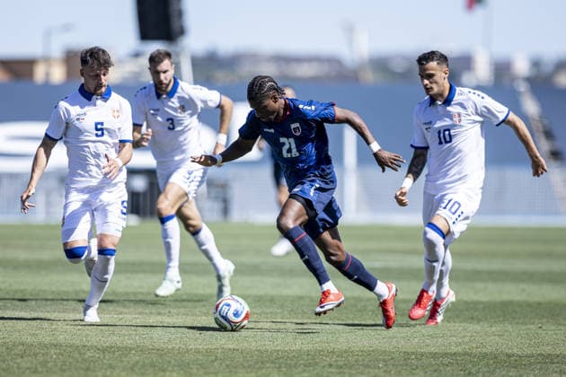 Nuno da Costa of Cabo Verde controls the ball during the International Friendly, Länderspiel, Nationalmannschaft match between Cabo Verde vs Serbia at Estádio do Restelo on May 31st,2026 (Photo by Joao Bravo Sports Press Photo) Copyright: xJoaoxBravo SportsxPressxPhotox Sportspressphoto_SPR158515