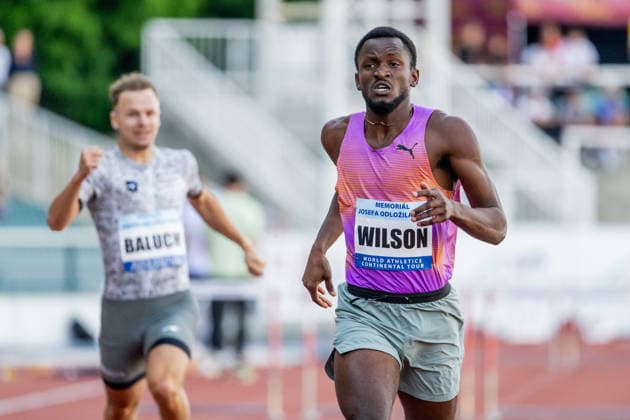 Assinie Wilson of Jamaica, 400 metres hurdles, men, 33th Josef Odlozil Memorial, international athletics meeting, part of WACT European Bronze Meeting, in Prague, Czech Republic, June 1, 2026. (CTKxPhoto OndrejxDeml) CTKPhotoP2026060106355  CTKPhotoP2026060106355
