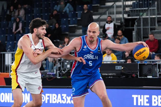 June 1, 2026, Warsaw, Masovian Voivodeship, Poland: SerbiaÃ¢â‚¬â ¢s NENAD NERANDZIC (5) and SpainÃ¢â‚¬â ¢s DIEGO DE BLAS (7) in action during a FIBA 3x3 Basketball World Cup menÃ¢â‚¬â ¢s Pool A game between Serbia and Spain in Warsaw, Poland. Warsaw Poland - ZUMAk204 20260601_zip_k204_113 Copyright: xRomanxKozielx