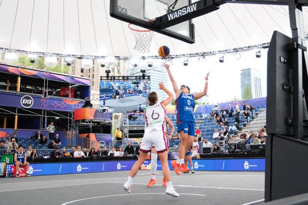 June 1, 2026, Warsaw, Masovian Voivodeship, Poland: PhilippinesÃ¢â‚¬â ¢ MIKKA CACHO (0) and LatviaÃ¢â‚¬â ¢s KETIJA VIHMANE (6) in action during a FIBA 3x3 Basketball World Cup womenÃ¢â‚¬â ¢s Pool C game between Latvia and Philippines in Warsaw, Poland. Warsaw Poland - ZUMAk204 20260601_zip_k204_018 Copyright: xRomanxKozielx